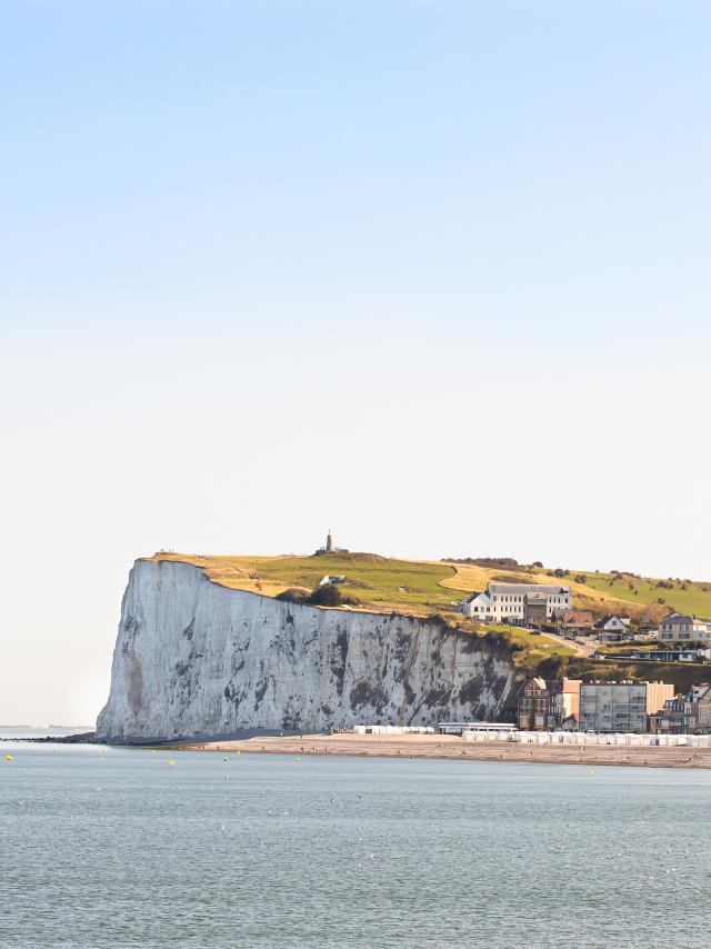 vue de la falaise et de la ville de Mers-les-Bains