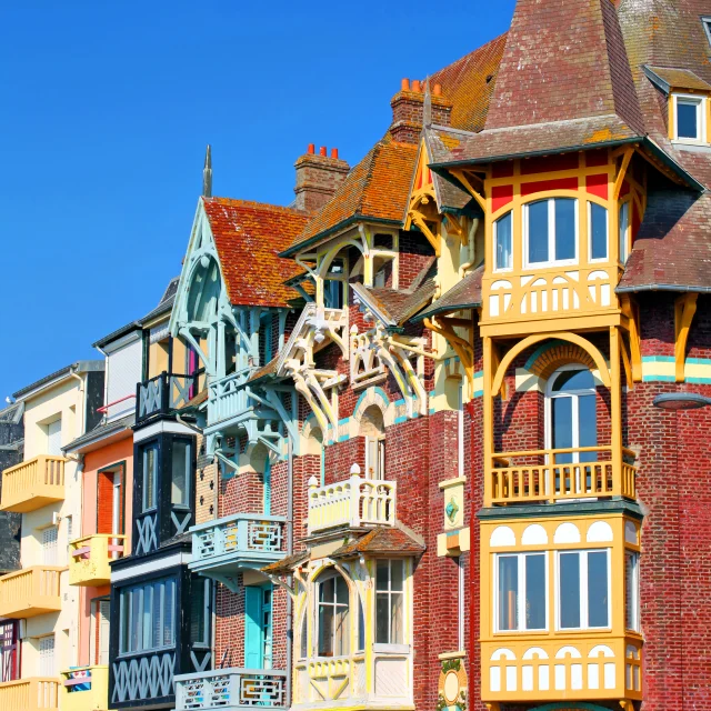 Maisons à colombage à Mers-les-bains, Somme, Hauts-de-France